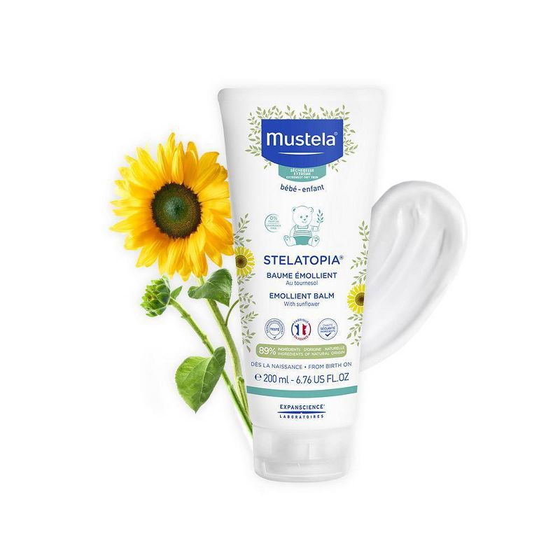 Mustela Stelatopia Emollient Fragrance Free Baby Balm for Eczema Prone Skin -  6.76 fl oz