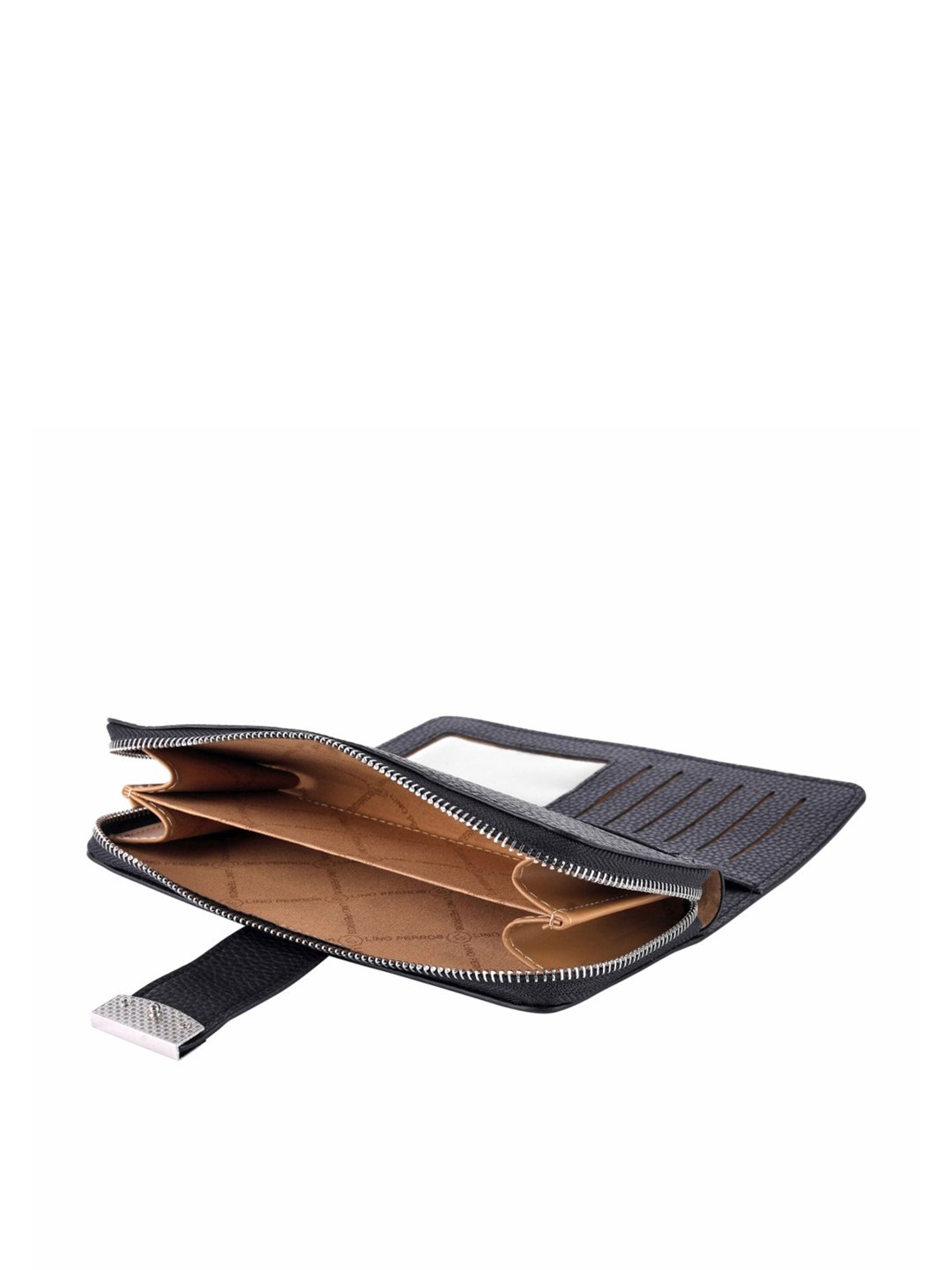 Lino Perros Black Solid Bi-Fold Wallet for Women