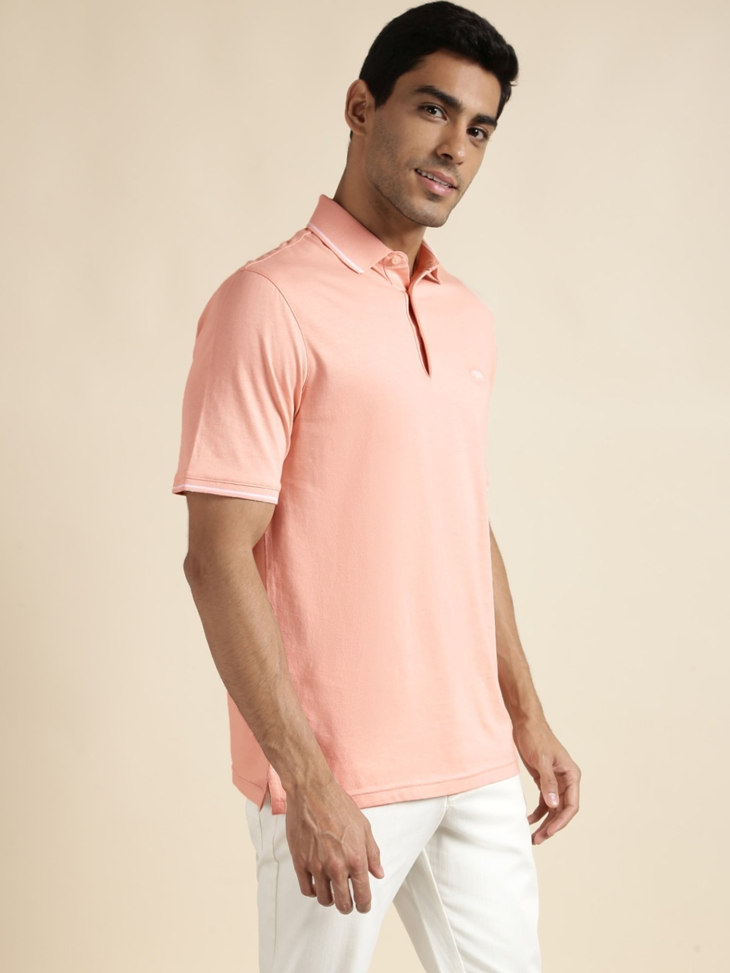 Andamen Pink Regular Fit Polo T-Shirt