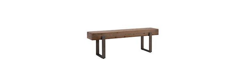 Dartem Rustic Industrial Bench Brown - Aiden Lane