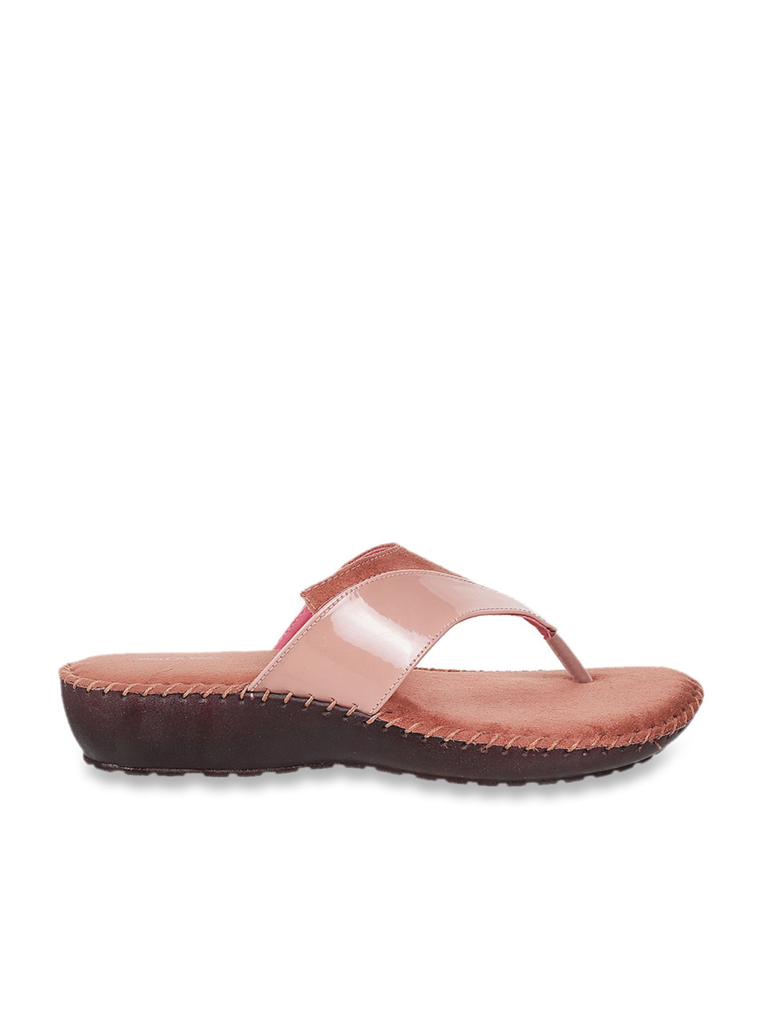 Walkway Women's Peach Thong Wedges