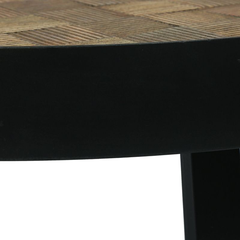 Penman Modern Industrial Handcrafted Mango Wood Coffee Table Natural/Black - Christopher Knight Home