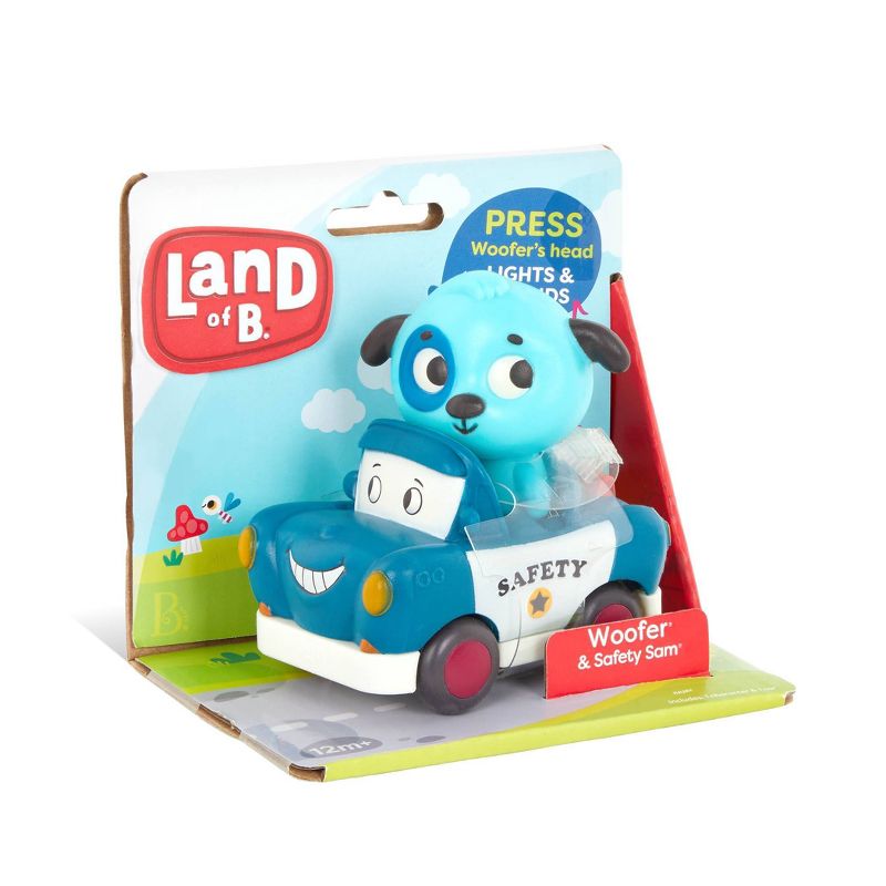 Land of B. - Light-Up Toy Dog & Car - Woofer & Safety Sam
