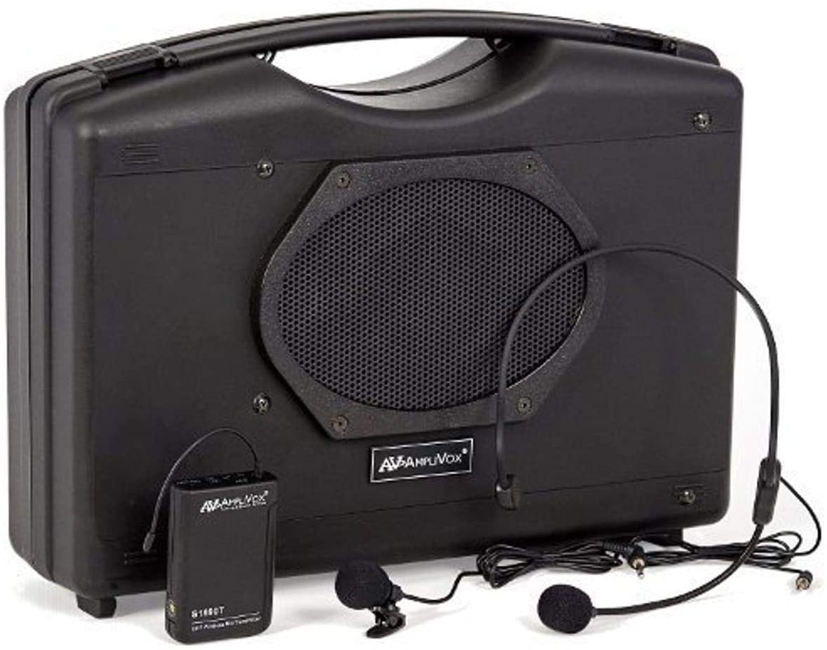 AmpliVox Bluetooth Audio Portable Buddy with Wireless Handsfree Mic 50W Black