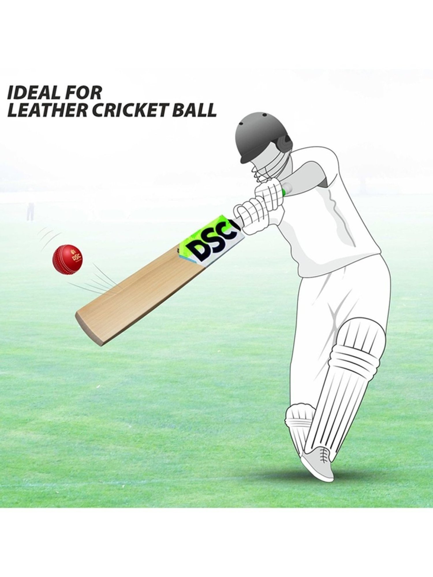 DSC SPLIIT 550 English Willow Cricket Bat Size - 4