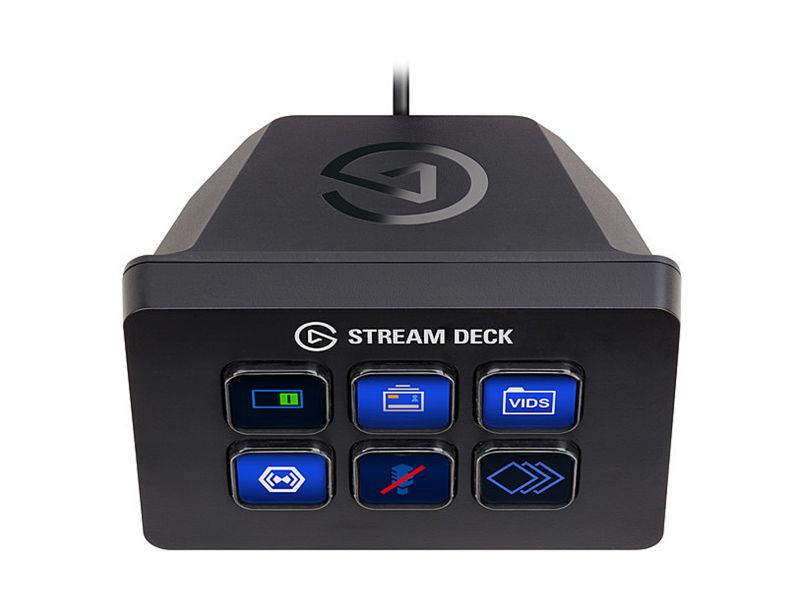 Elgato Stream Deck Mini - Live Content Creation Controller 6 Customizable LCD Keys Windows 10 macOS 10.13 Later