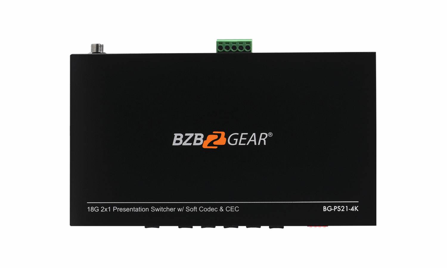 BZBGEAR 4K/UHD 2x1 18Gbps 4x4x4 Presentation/2-Port KVM Switcher with HDMI and USB-C Inputs