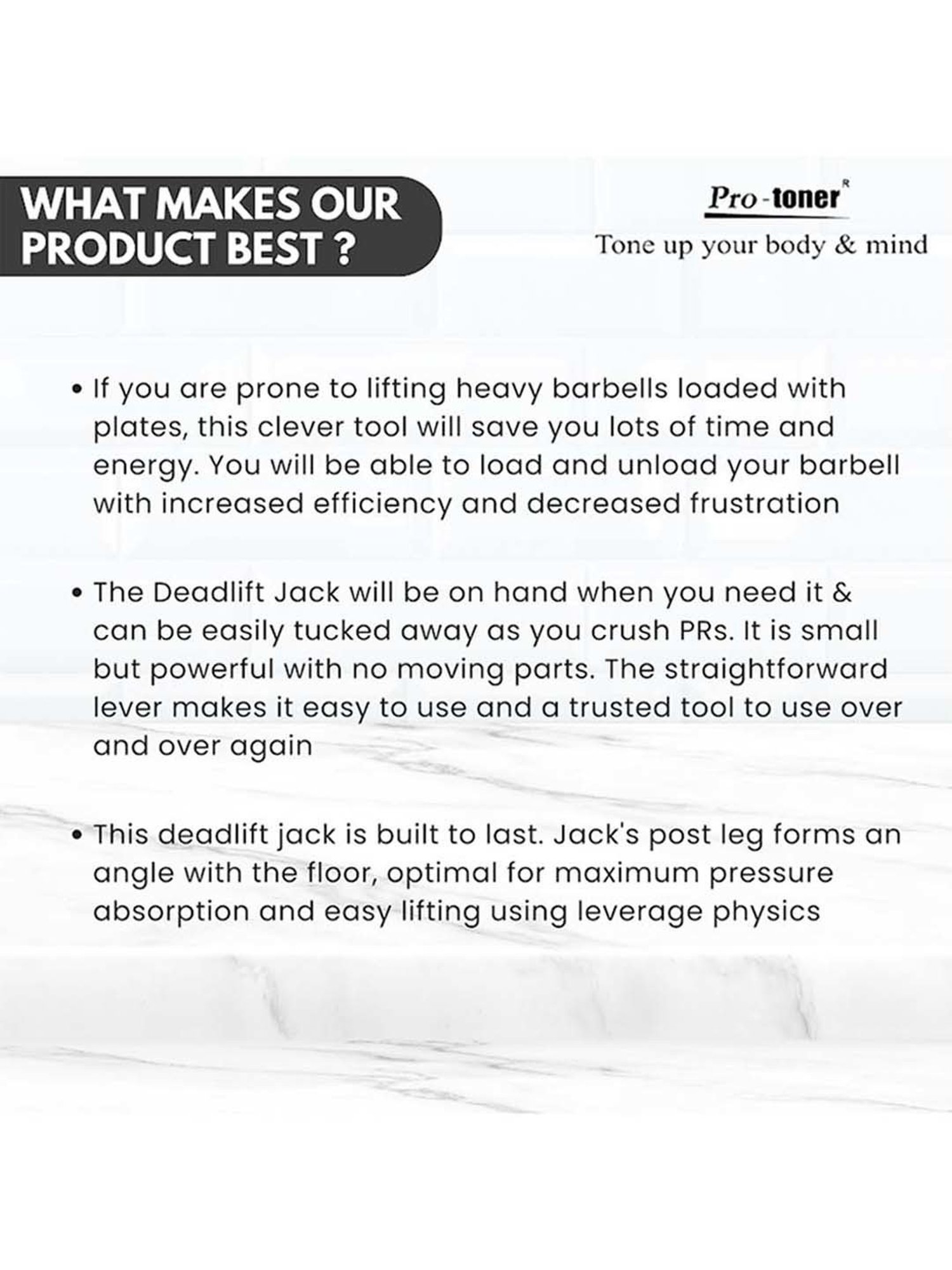 Protoner Deadlift Weight Movers (Black) Size - 66x20.3