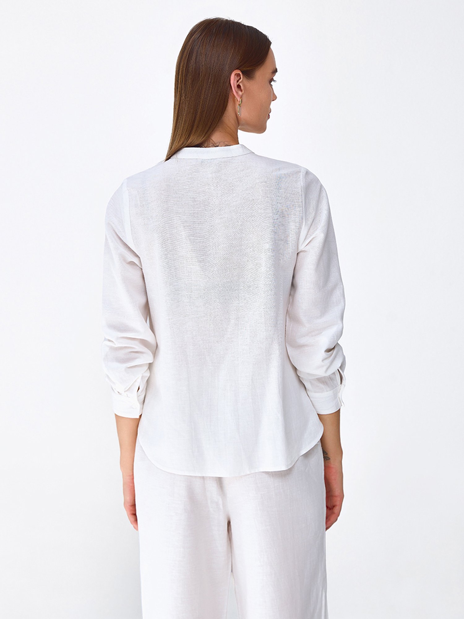 Cover Story White Regular Fit Shirt