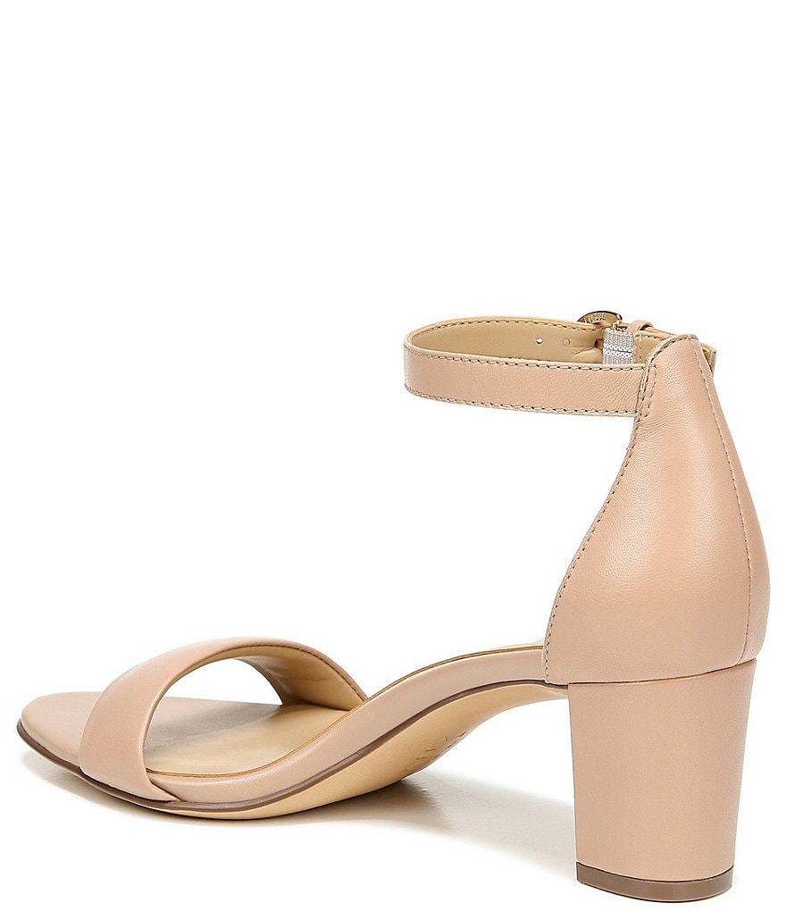 Naturalizer Vera True Colors Leather Ankle Strap Block Heel Dress Sandals