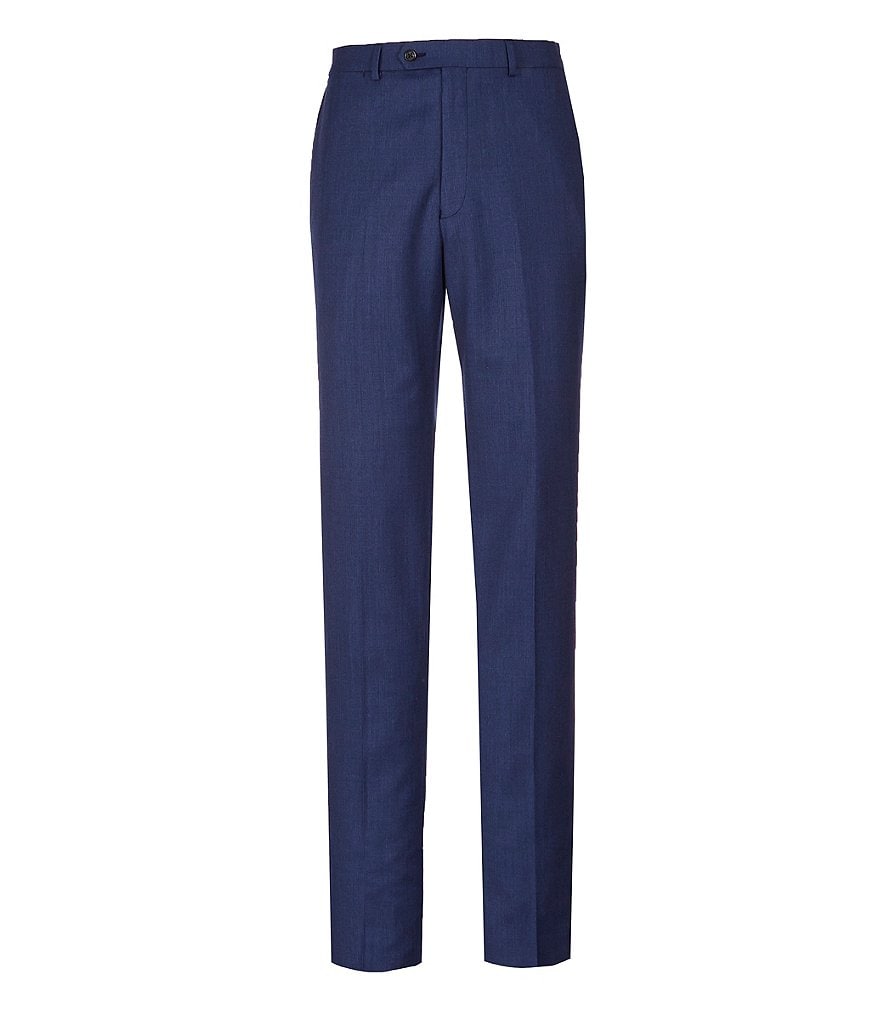 Hart Schaffner Marx New York Tailored Luxe Soft Modern Fit 1005 Wool Flat-Front Dress Pants
