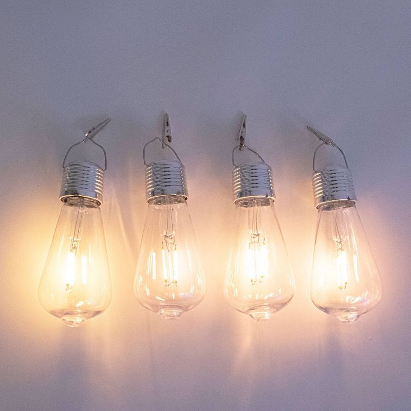 4pk LED Vintage Edi-Sol Solar Outdoor Light Bulb - Echo Valley