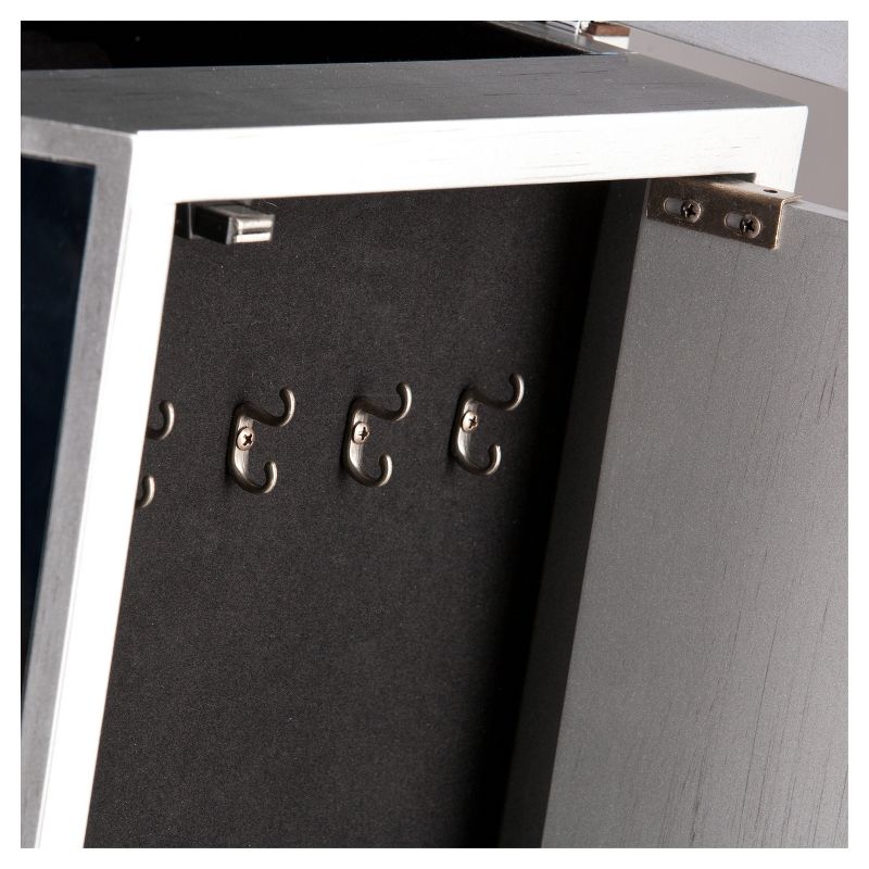 Melanie 7 Drawer Glam Jewelry Armoire Mirrored/Brushed - Aiden Lane