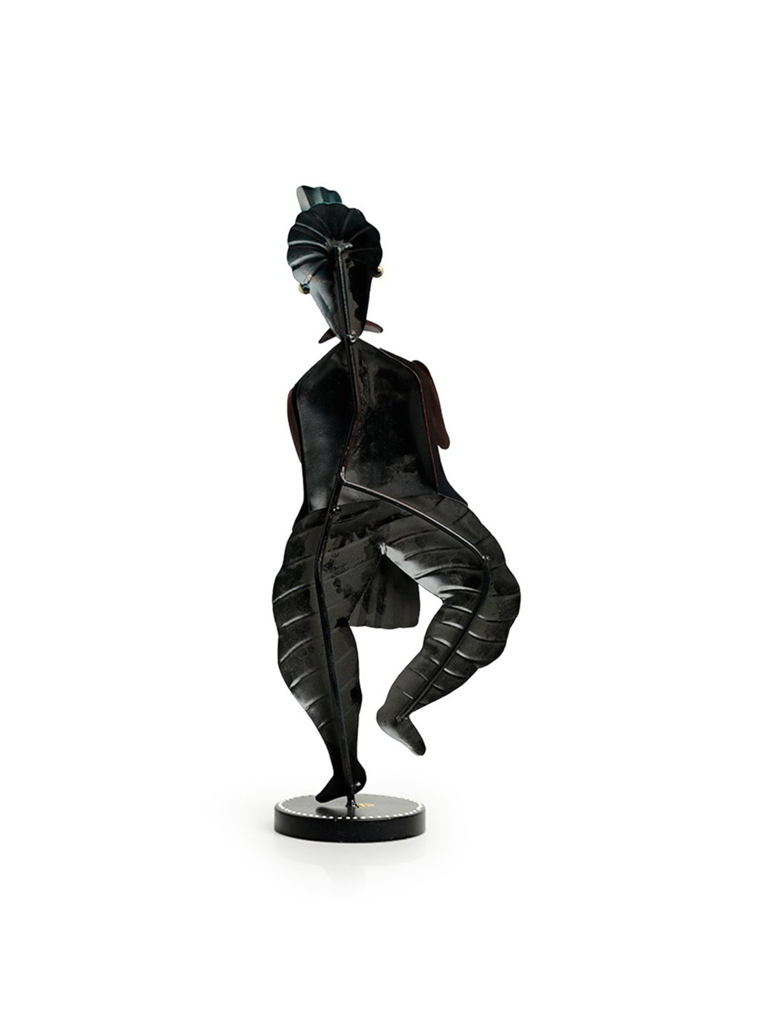 ExclusiveLane Motif Multicolor Iron Rajasthani Folk Singer Showpiece