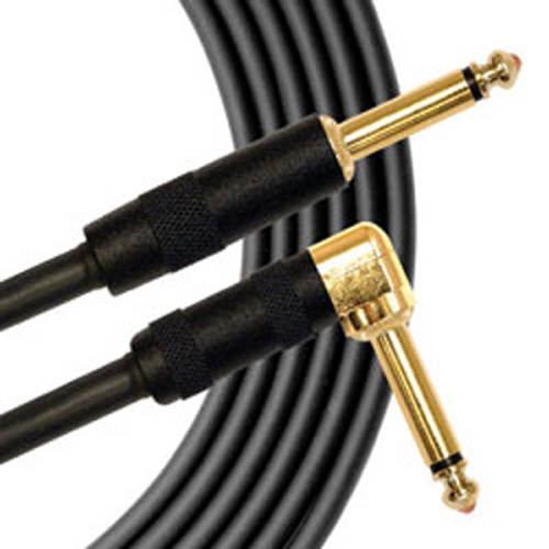 Mogami 10' Gold Instrument Cable Guitar Keyboard Right Angled Cord