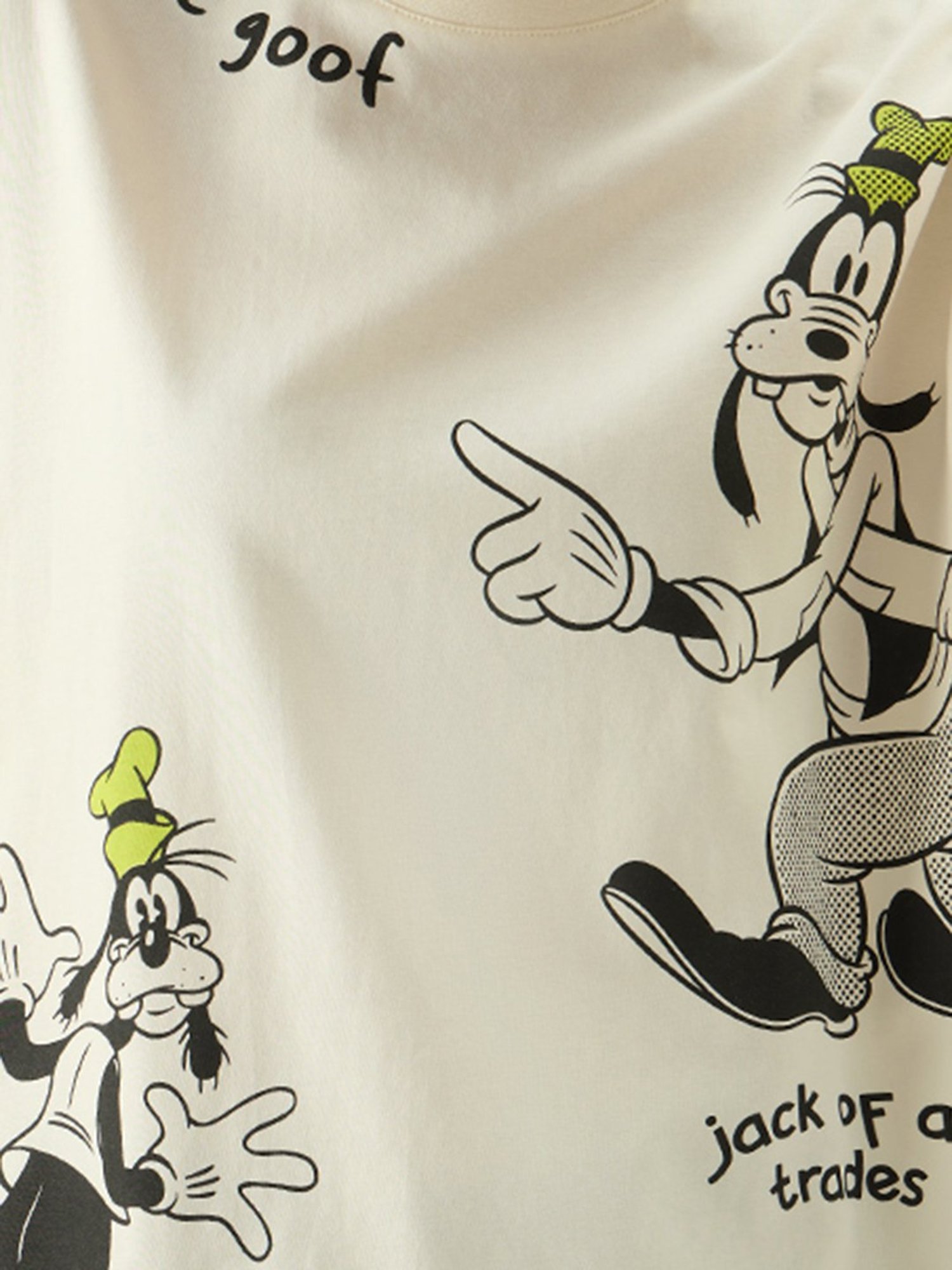 The Souled Store White Cotton Graphic Print Oversized T-Shirt