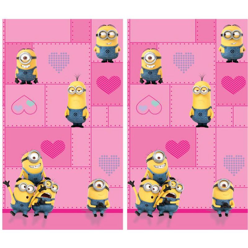 Minions Twin Sheet Set and Window Curtains Buddy Buddy Bedding and Drapes - Despicable Me..