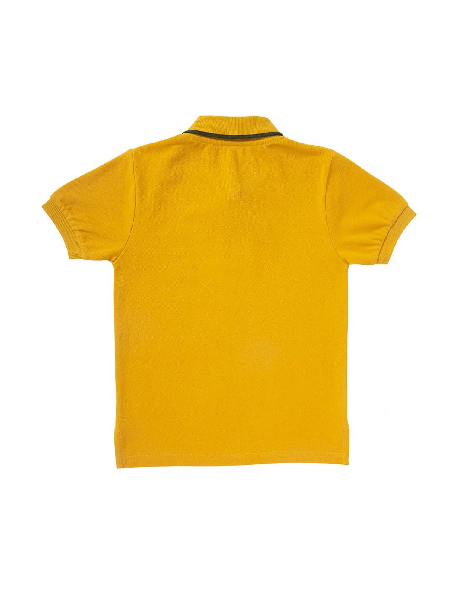 Cub McPaws Kids Mustard Solid Polo