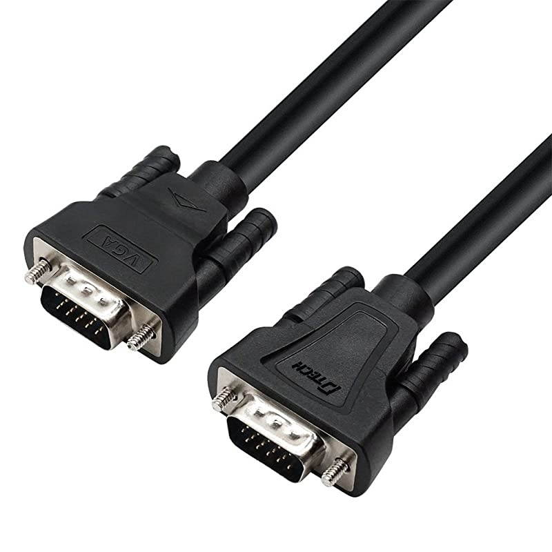 VGA Male to Male Cable 10 Feet Long PC Computer Monitor Cord 1080p High Resolution 3 Meter Black