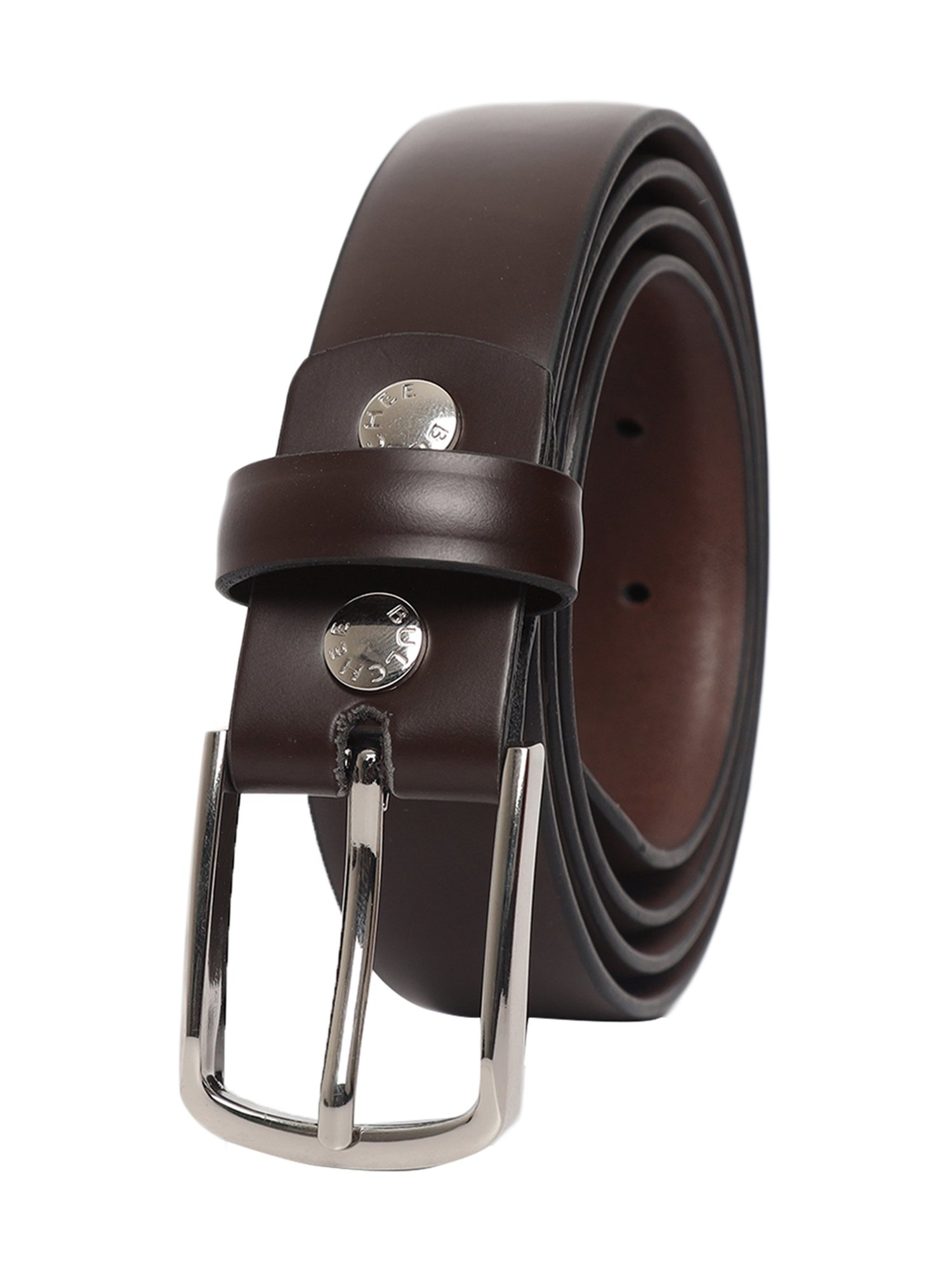 BULCHEE Brown Leather Formal Belt for Men