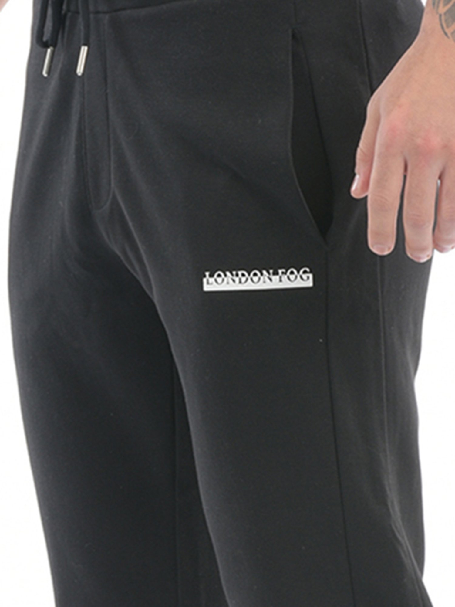 London Fog Black Regular Fit Sweatpants
