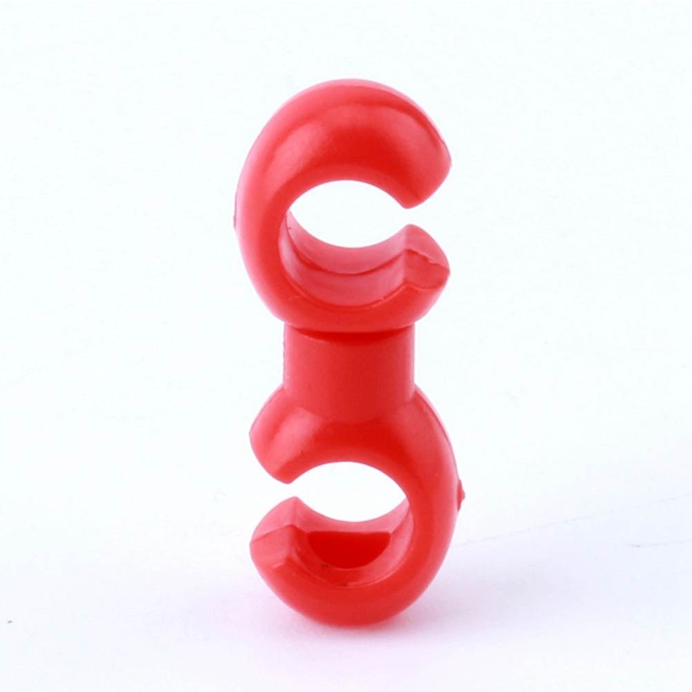 10pcs Bike Road Handcuffs Shape Clips Housing Hose Guide for Brake Cable Derailleur Line Case Rotatable Clasps(Blue)