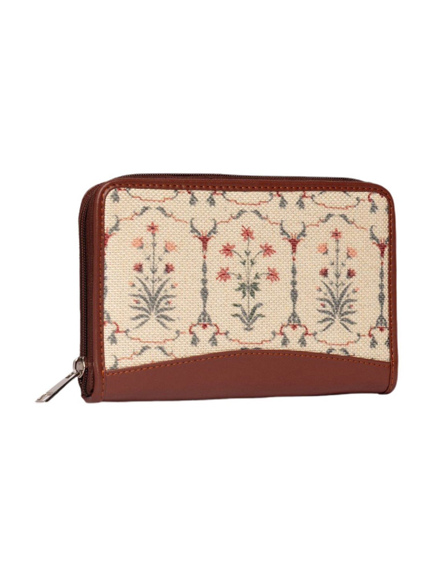 ZOUK Taj Nakashi Multicolor Printed Zip Around Wallet for Women