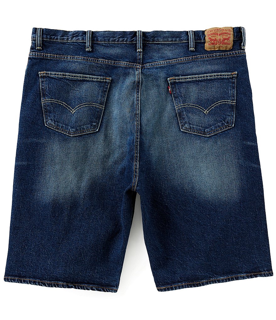 Roundtree & Yorke Big and Tall Performance 9#double; and 11#double; Inseam Flat Front Herringbone Print Shorts