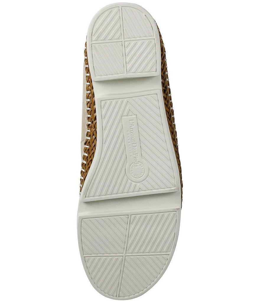 L'Amour Des Pieds Perforated Suede Stazzema Flatform Slip-Ons