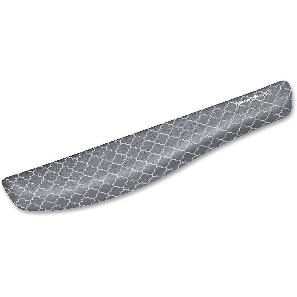 Fellowes 9549801 PlushTouch Keyboard Wrist Rest with Microban - Gray Lattice