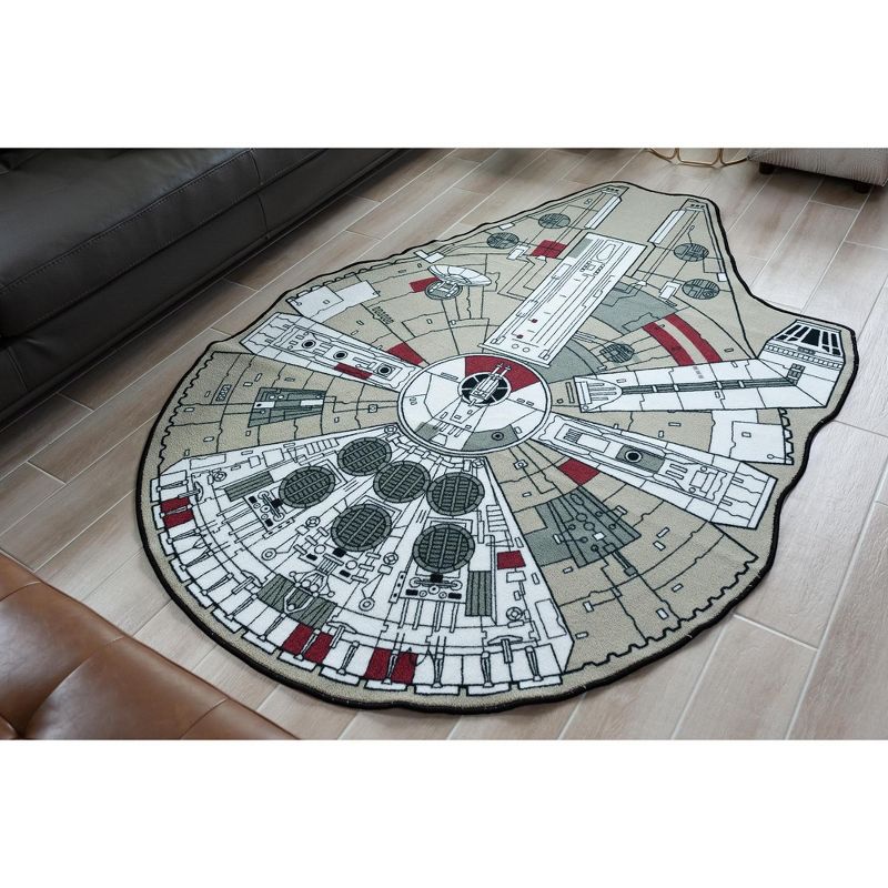 4'7"x6'6" novelty Loomed Area Rug Multicolored - Ukonic