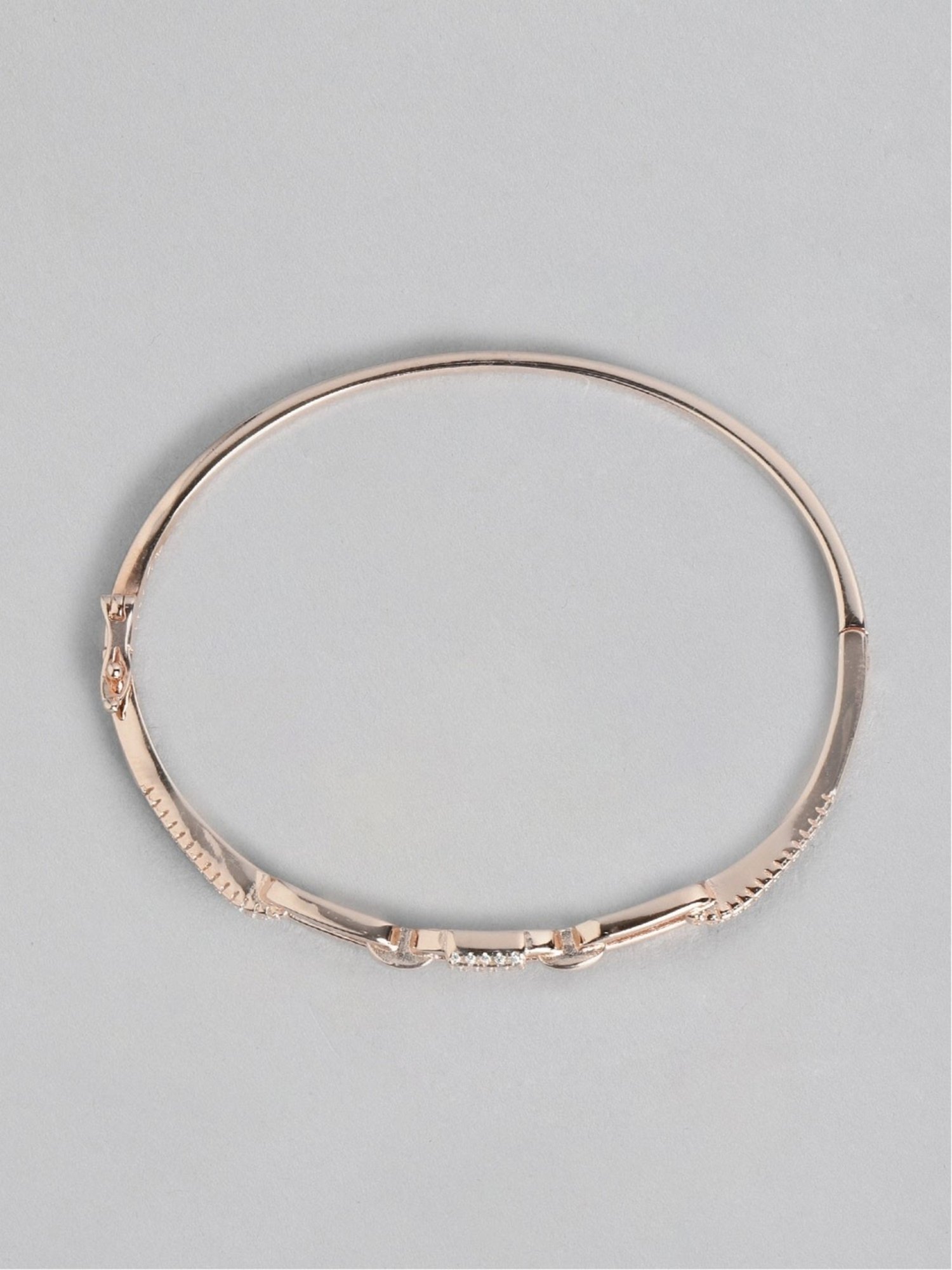 Zavya CZ Rose Gold-Plated 92.5 Sterling Silver Bracelet