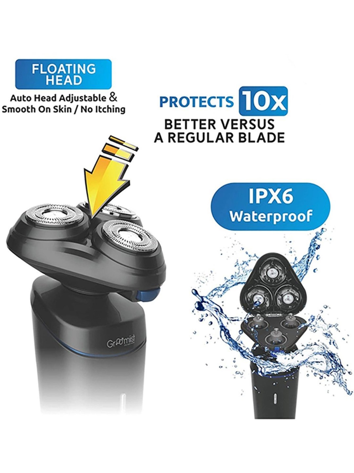 Groomiist PST-501 Platinum Series Cordless 3 in 1 Grooming Kit - 90 Min Runtime (Black)