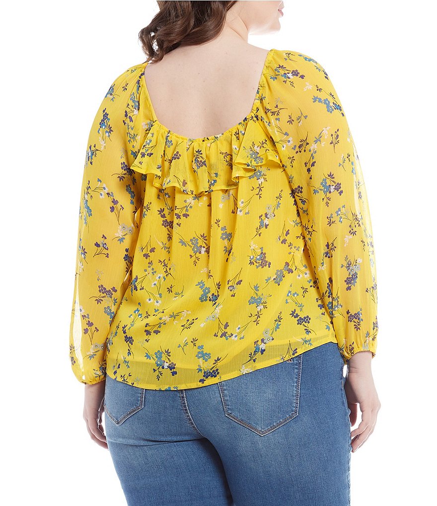 Jessica Simpson Plus Size JJ Red Dahlia Moroccan Border Print Fringe Hem Kimono Jacket