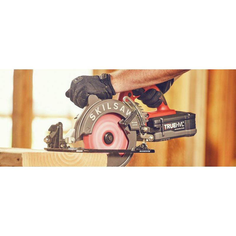 SKILSAW SPTH77M-12 TRUEHVL Worm Drive Lithium-Ion 7-1/4 in. Cordless Saw Kit with 24-Tooth Diablo Carbide Blade (5 Ah)