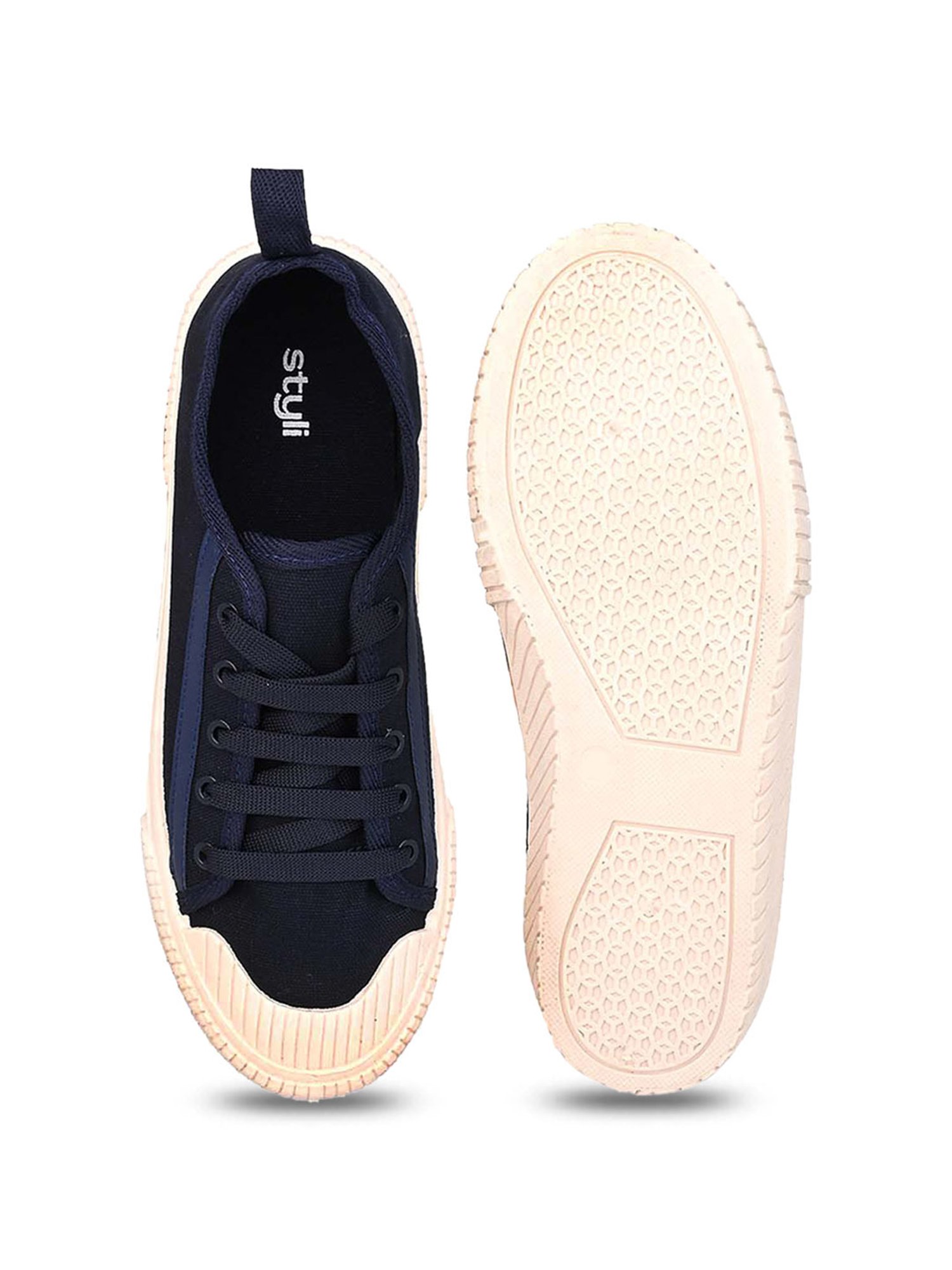 Styli Men's Navy Casual Sneakers