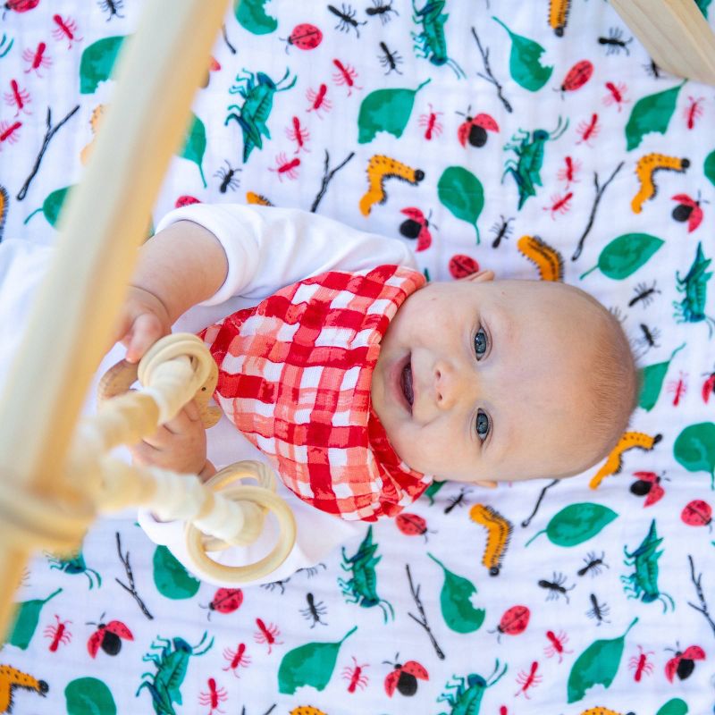 Bebe au Lait Classic Muslin Bandana Bibs - Bugs & Picnic 2pk