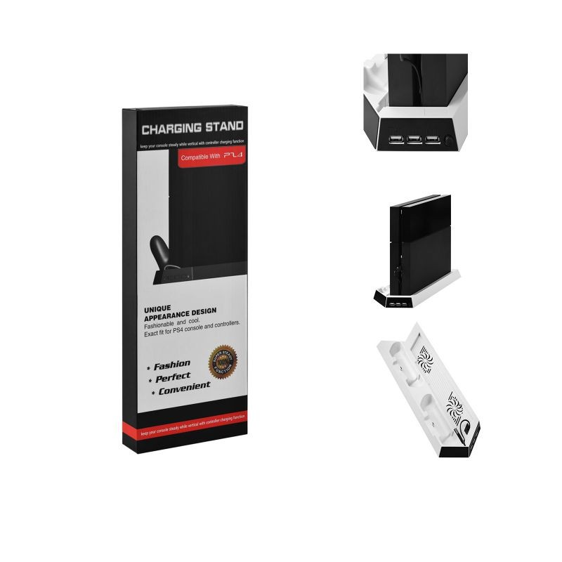 Vertical Charging Charger Stand Mount for Playstation 4 PS4 Dualshock 4 White