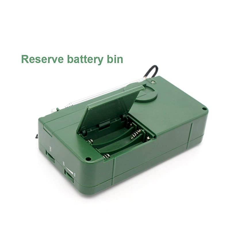 New Solar Powered Handcranked Power RadioampLED flashlightsampSirenFMAMSuitable for Hunting Patrol Daily Carrying Hole Camping Hiking Night Riding Emergency preparedness Green by