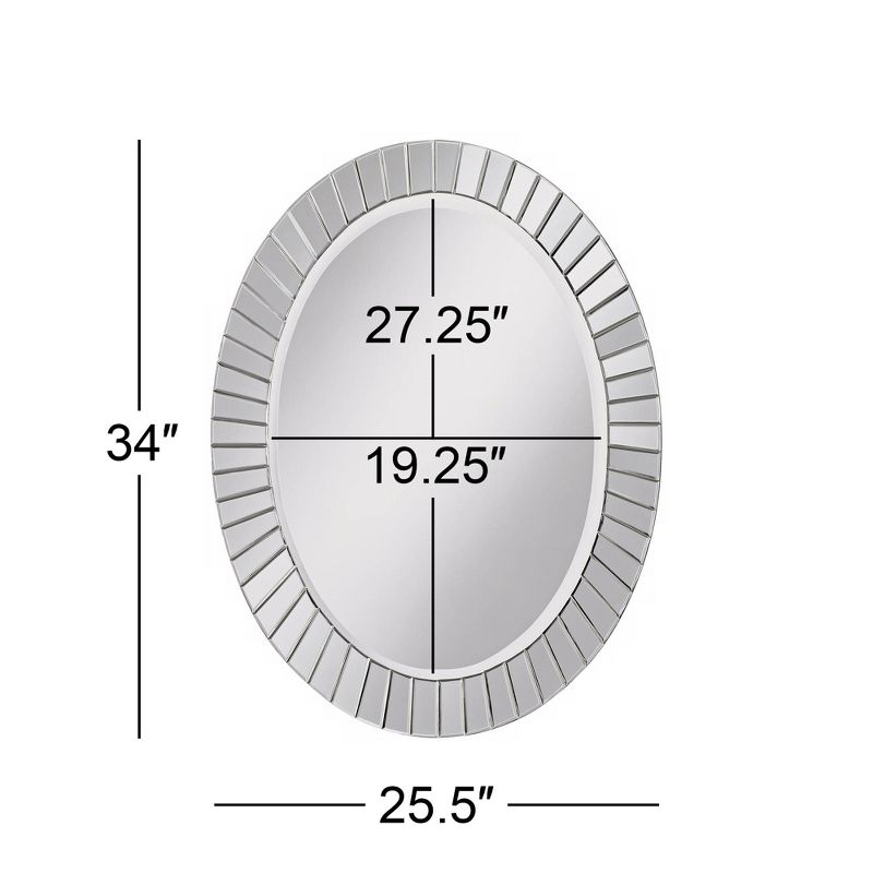 Noble Park Sunspot 25 1/2" x 34" Oval Wall Mirror