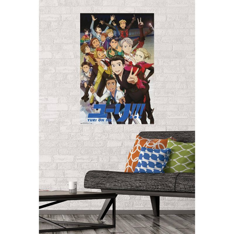 22.375" x 34" Yuri On Ice - Key Art Unframed Wall Poster Print - Trends International
