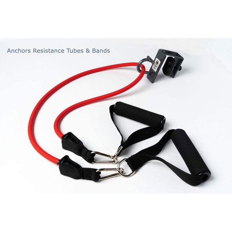 Anchor Gym Mini Steel Adjustable Door Mount for Stretch Straps, Resistant Bands, Strength Training, Yoga and Full Body Workouts, Single