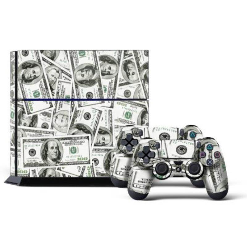 Sony PS4 PlayStation 4 Console Skin plus 2 Controller Skins - Big Ballin