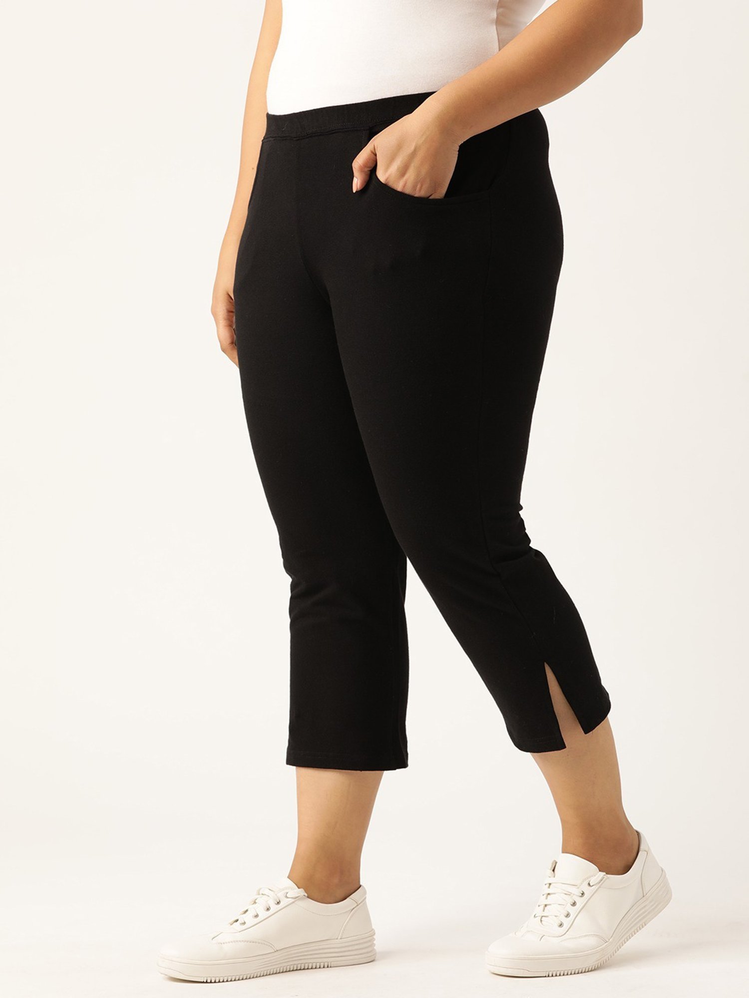 theRebelinme Black High Rise Capris