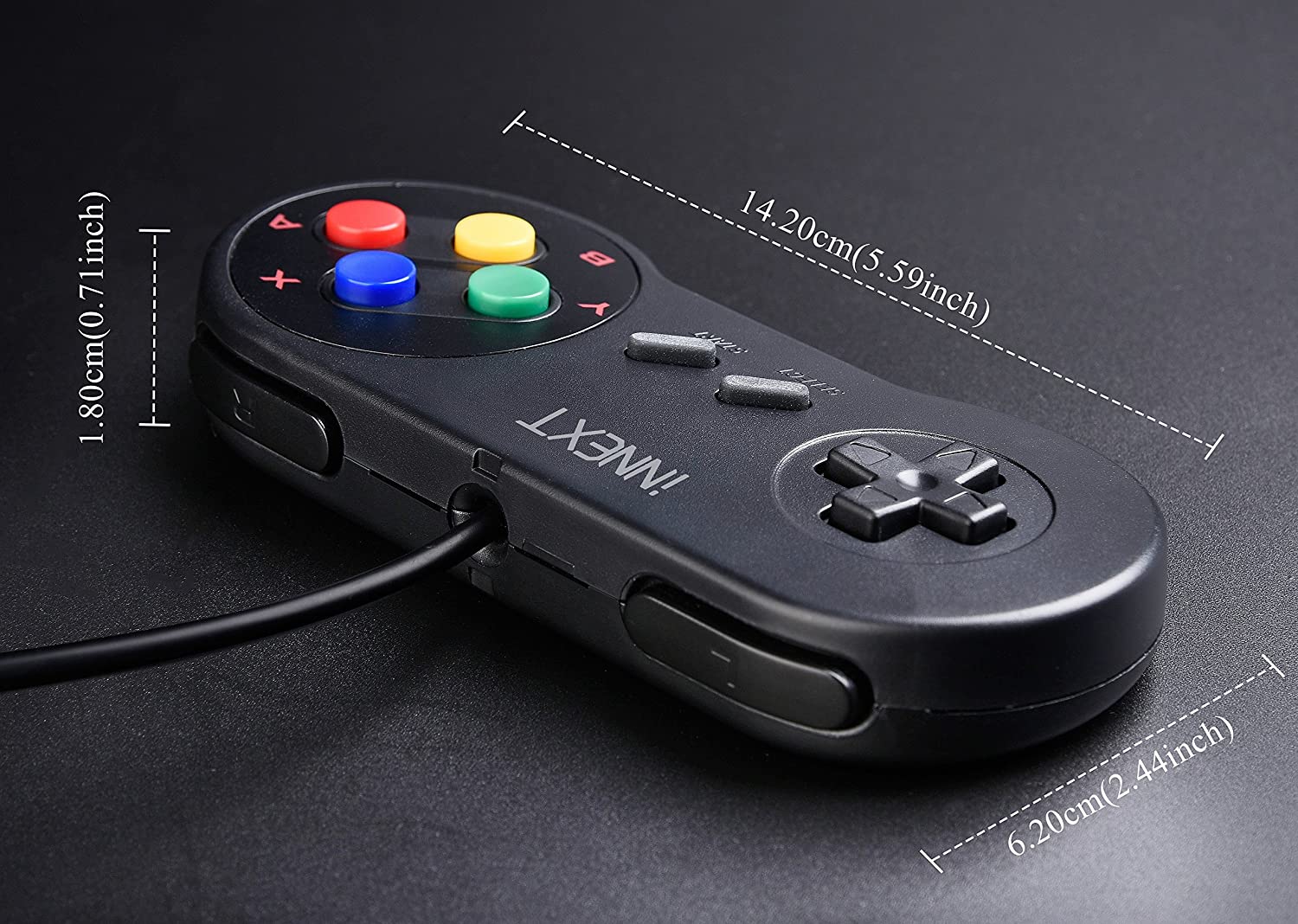 2 Pack SNES Retro USB Controller Gamepad Joystick, USB PC Super Classic Controller Joypad Gamestick for Windows PC MAC Linux Raspberry Pi 3 Sega Genesis Higan