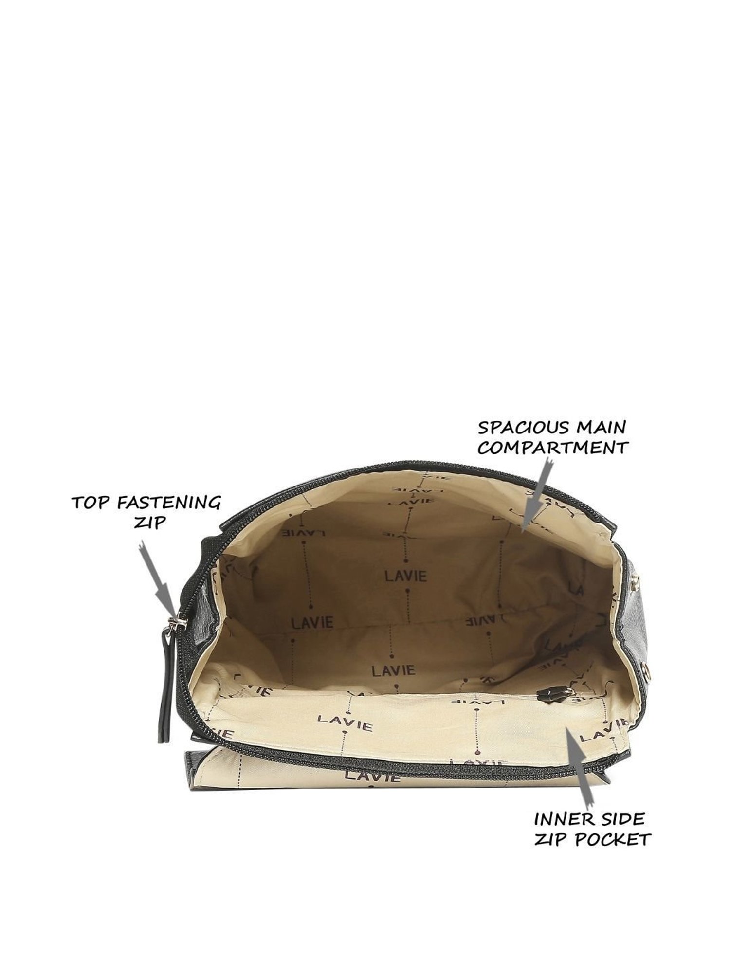 Lavie Black PU Medium Backpack