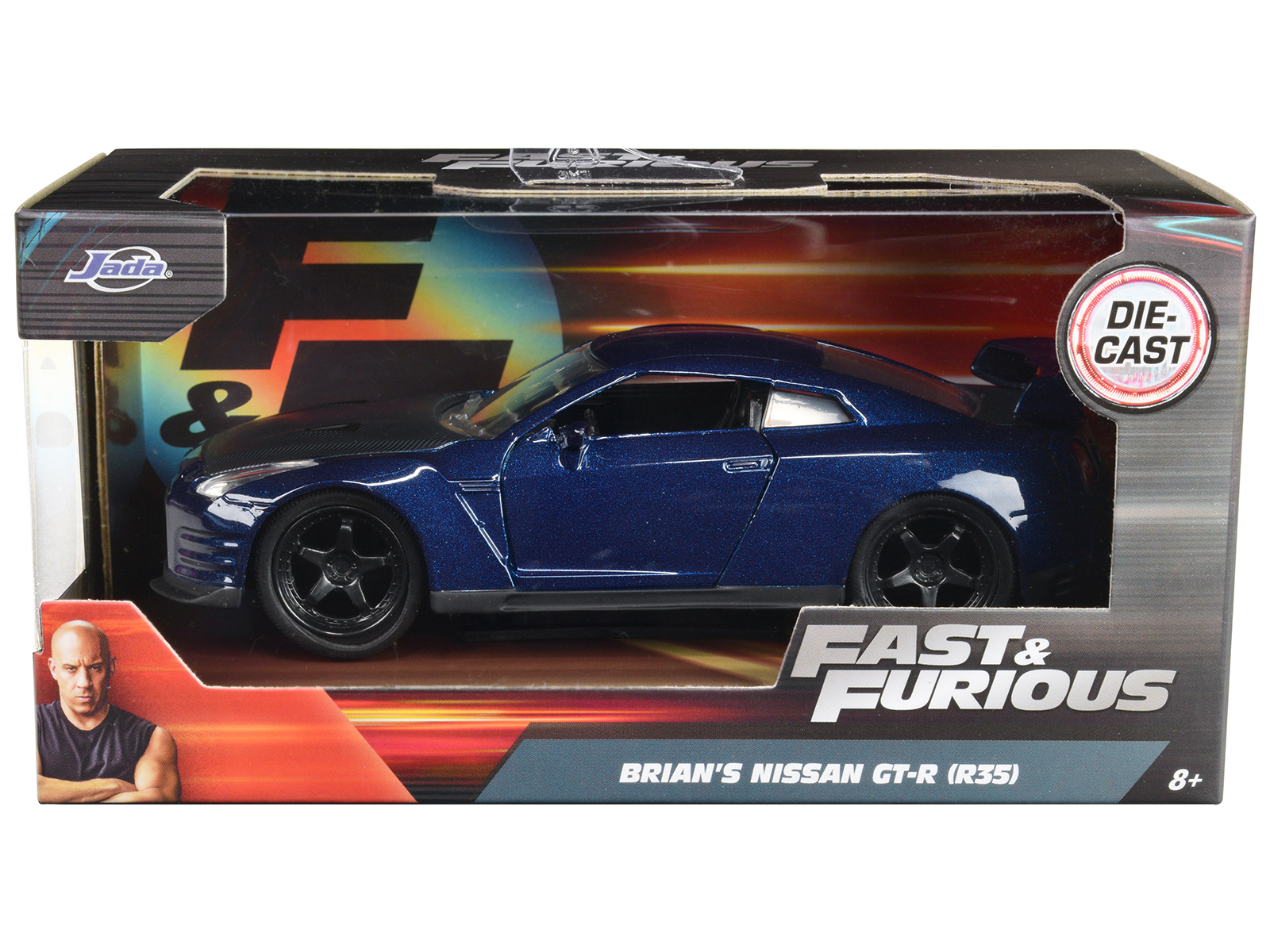Brian's Nissan GT-R R35 Blue "Fast & Furious 7" Movie 1/32 Diecast Model Car by Jada