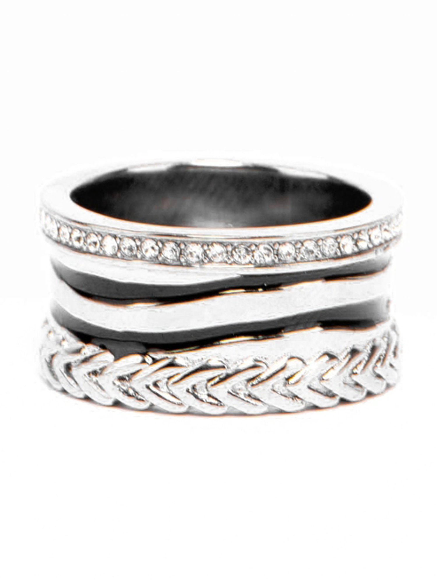 Roberto Cavalli Silver RC Zebra Band - Set of 2