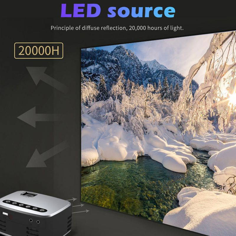 Mini Projector Portable LED  Screen Mirroring Home Theater Projector