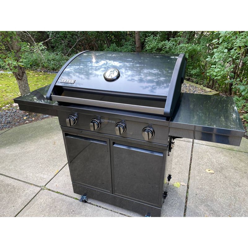 TYTUS 4 Burner Cart Gas Grill T400SSBLP-0.0.0 Black Stainless Steel